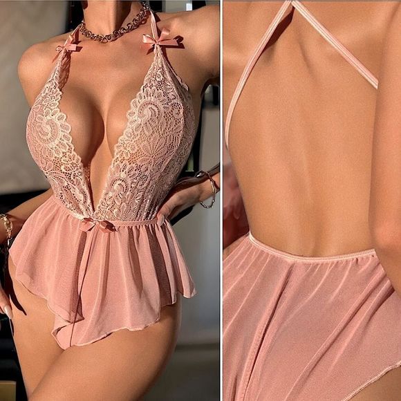 🪸 Dusty Rose One-piece Teddy 🪸Sm-L 🪸NWOT - Picture 3 of 9